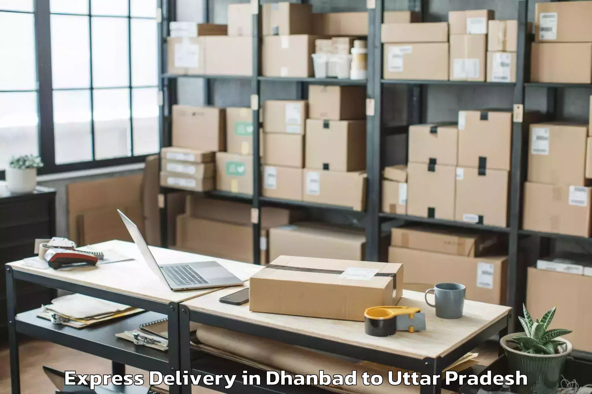 Book Dhanbad to Mauranipur Express Delivery Online